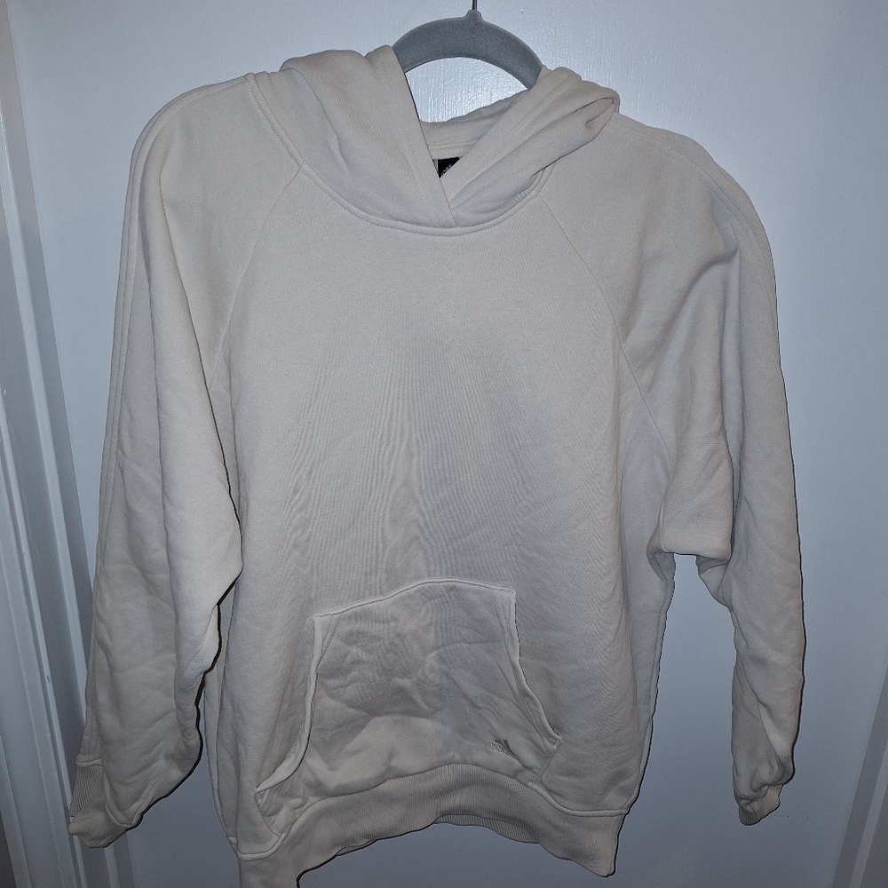Adidas Cream Hoodie with Front Pocket - ALLSZN